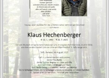 In Memoriam Klaus Hechenberger