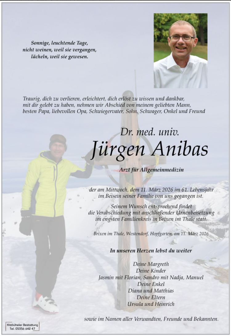 In Memoriam Jürgen Anibas